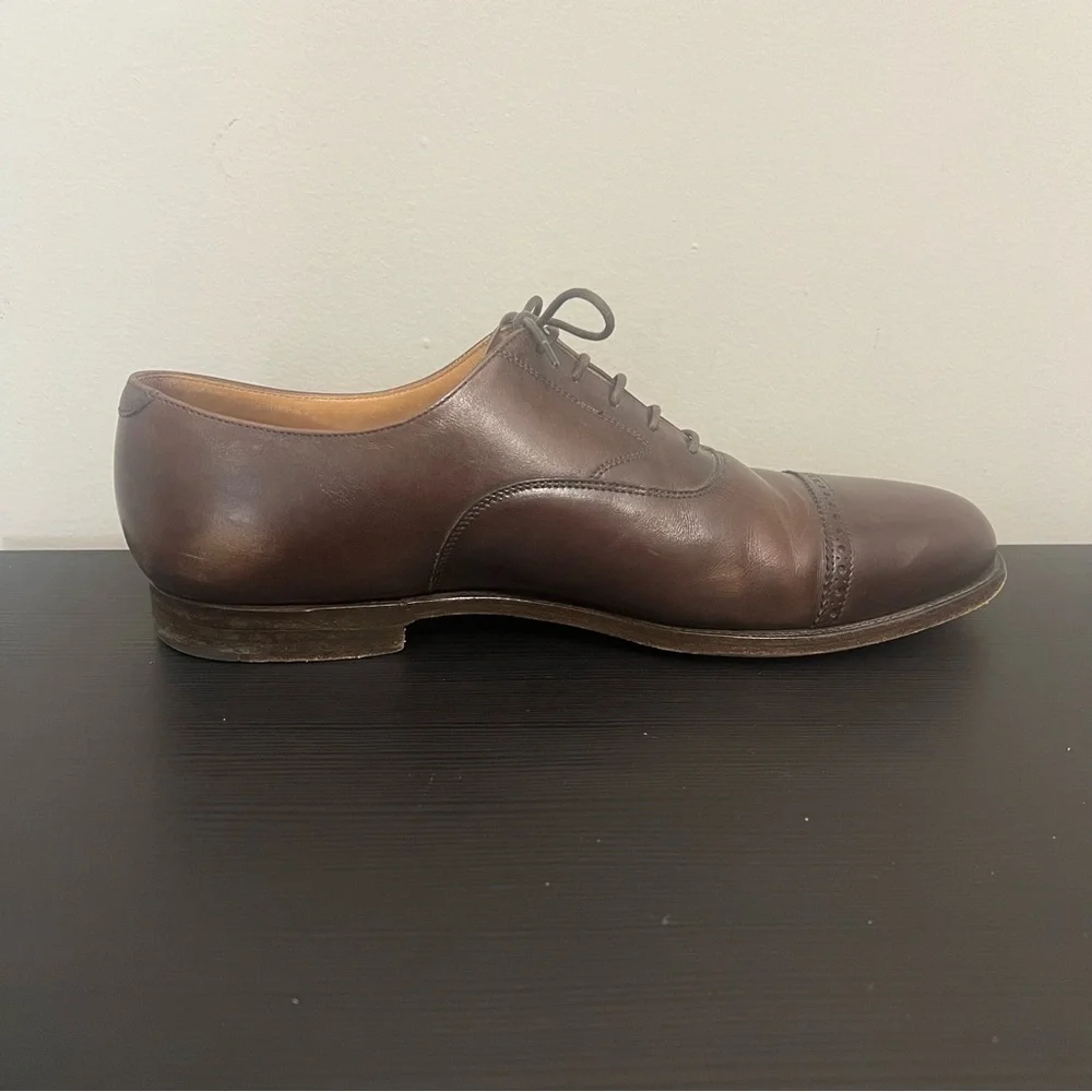 Peal & Co for Brooks Brothers Brown Leather Oxford Dress Shoes Size 10.5 D